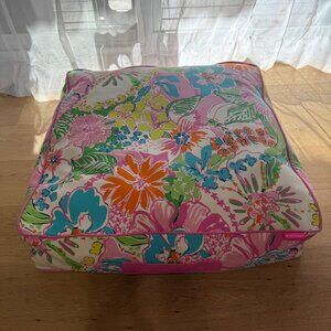 Lilly Pulitzer XL Floral Floor Cushion Pillow Indoor Outdoor Nosey Posey Pink